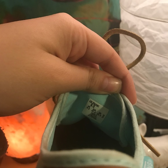 Mint Green Vans with Leather Laces - Picture 3 of 4